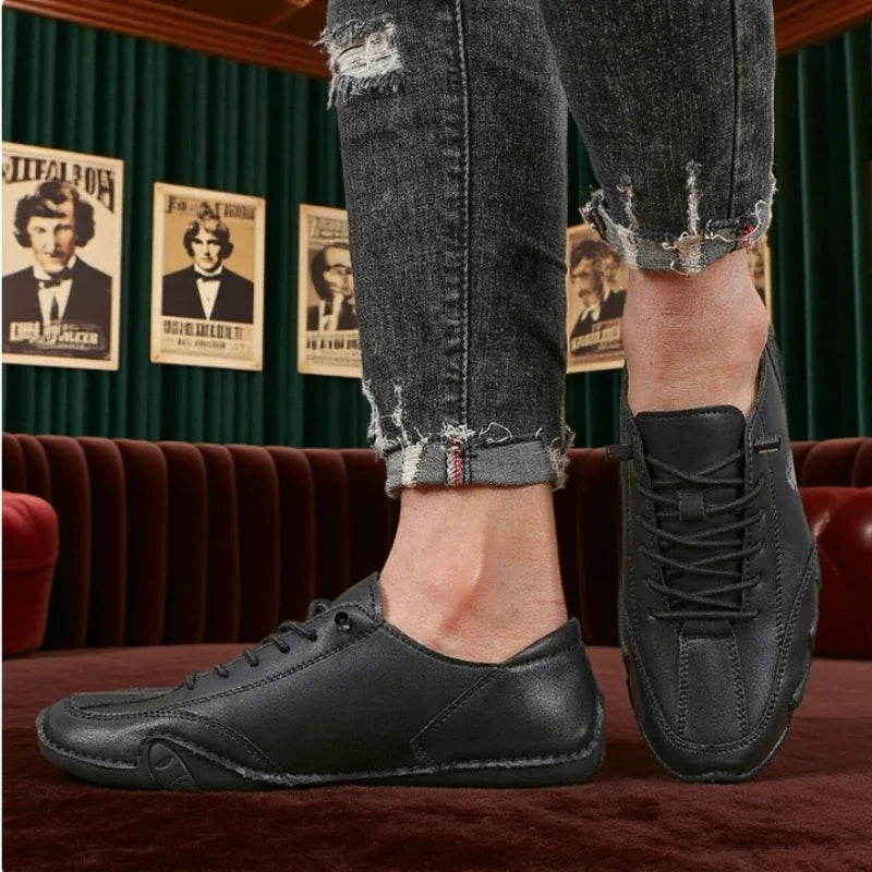 Botas de Tornozelo Masculinas Costura da Moda Leves Confortáveis Sapatos Casuais para Caminhada Tênis Respiráveis para Exterior Dirigir