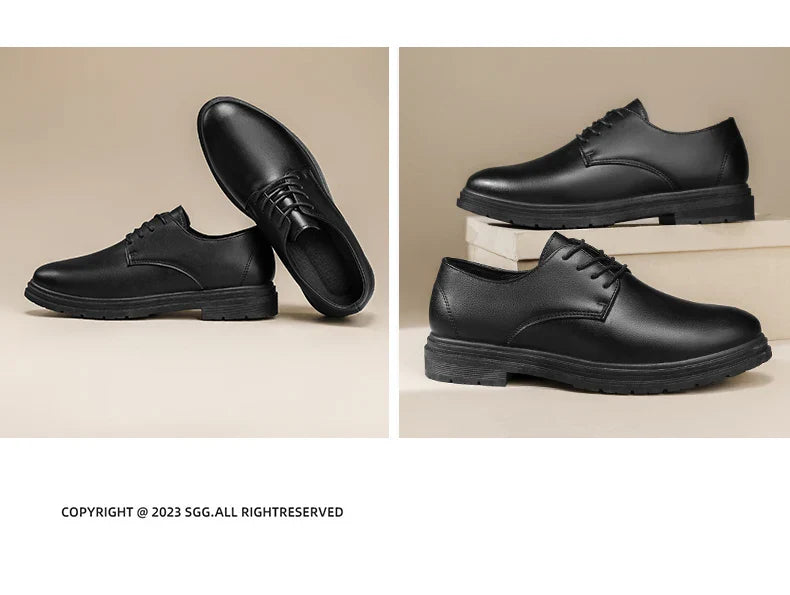 Men Formal Leather Shoes Oxford Shoes Mens Dress Shoe Black Pointed Toe Men Loafers Party Office Business Casual Shoes for Men