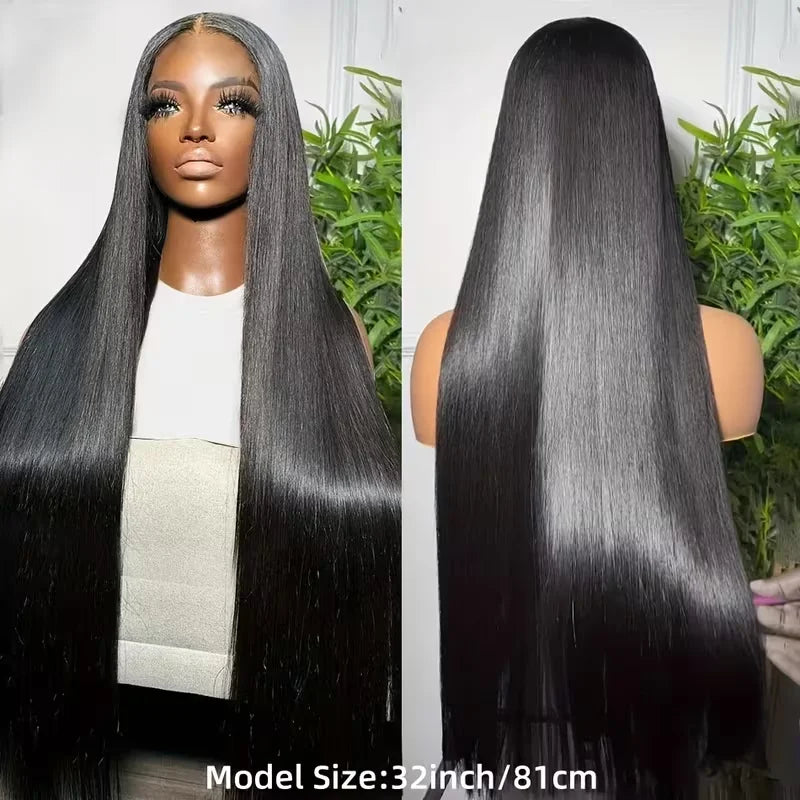 13x6 Hd Lace Frontal Wig Straight Human Hair Wigs Natural Color 200 Density 30 Inch Pre plucked 13x4 Transparent Lace Front Wigs