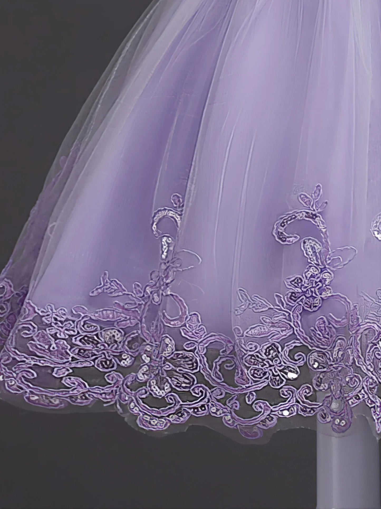Girls Sleeveless Lace Floral Princess Dresses#981