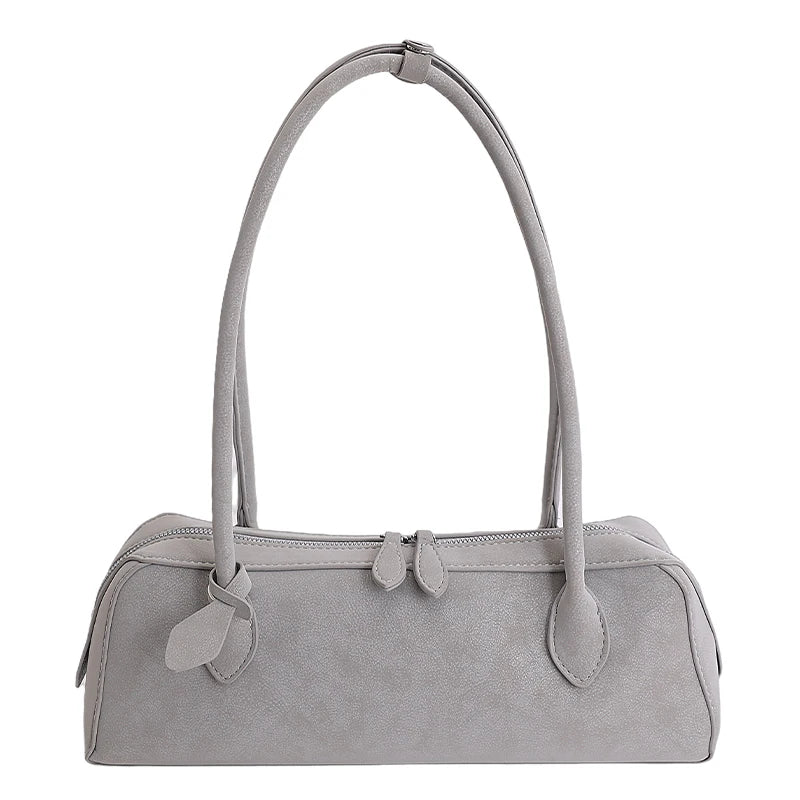 Vintage Suede Long Shoulder Bag 2026 New Women Shoulder Bag Luxury Ladies Handbag Female Commuter Shopping Underarm Bag