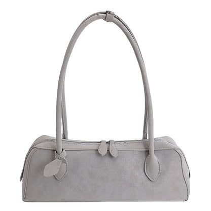 Vintage Suede Long Shoulder Bag 2026 New Women Shoulder Bag Luxury Ladies Handbag Female Commuter Shopping Underarm Bag