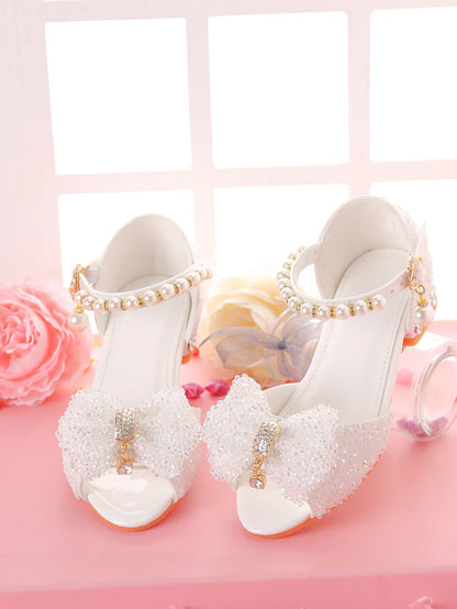 Girls' Dress Sandals For Formal Occasions, Children High Heels For /Models Performance And Fashion Show