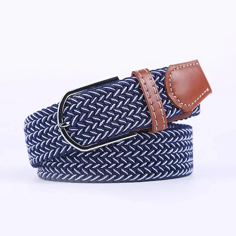 Women's Belt Fashion Casual Woven Elastic Belt Outdoor Sports Military Tactical Strap Climbing Work Belt Unisex Jeans Pants