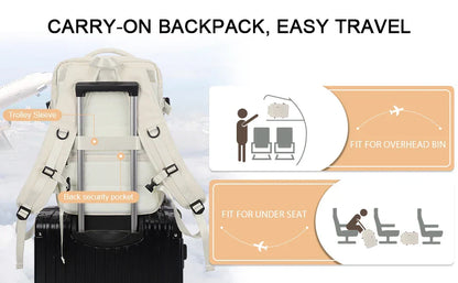 Travel Backpack for Women Expandable Weekender Hiking Laptop Backpack with USB Port Large Waterproof 40L Men's Backpack