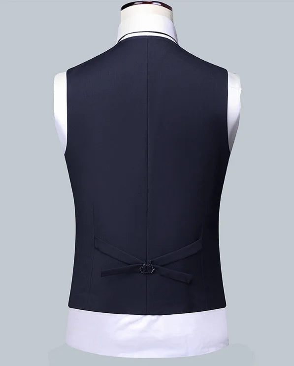 Men's Solid Color Business Suit Fashion Banquet Wedding Trend Groom Best Man Single 3/2/1