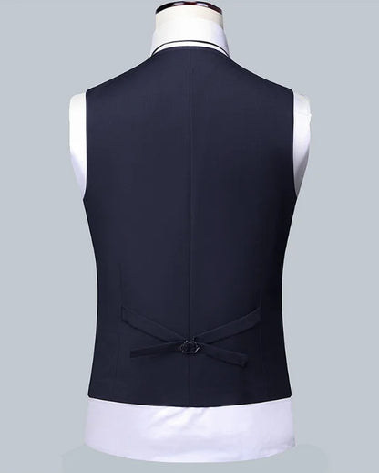 Men's Solid Color Business Suit Fashion Banquet Wedding Trend Groom Best Man Single 3/2/1