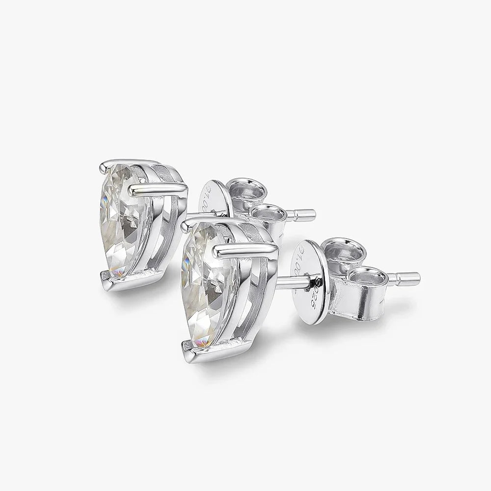 100% 925 Sterling Silver 7*10mm Water Drop High Carbon Diamond Stud Earrings For Women Exquisite Party Fine Jewelry Gifts