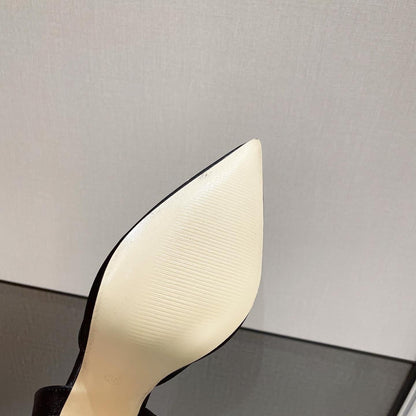 Brand Women Pumps Luxury Crystal Slingback High Heels Summer Bride Shoes Comfortable triangle Heeled Party Wedding Shoes
