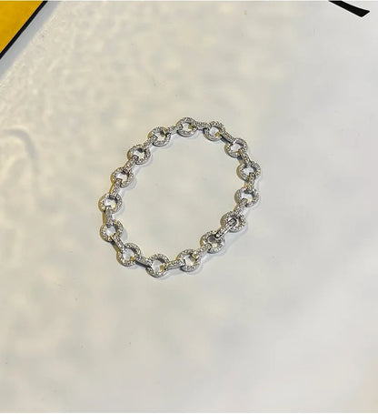 Full 3mm Tennis Moissanite Bracelet for Woman Sparkling Diamond S925 Sterling Sliver Party Wedding Bangles Jewelry