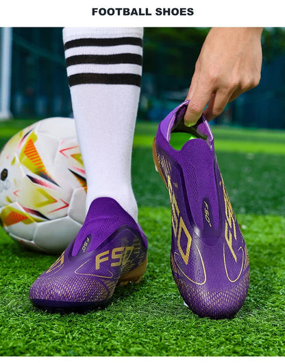 New Men Football Boots High-quality Soccer Shoes Sneakers Match Indoor Non-Slip Grass Cleats Mid-top Light Hot-selling Outdoor