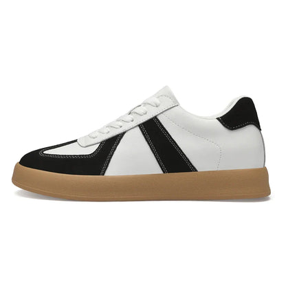 Invisible Height-Increasing Shoes 8cm German Training Shoes for Men, Summer Breathable Casual Sneakers, Genuine Leather Retro Versatile Forrest Gump Shoes 6cm