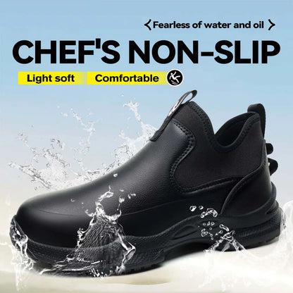 Men Chef Shoes Non-slip Waterproof Oil-proof Shoes Comfortable Work shoes for Man resistant business casual New Fashion