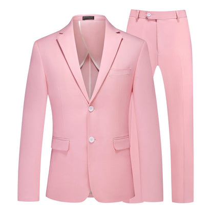 Men's Linen Half Lined 2 Piece Suit Set Lightweight Breathable Blazer & Pants for Spring Summer, Formal Business Wedding