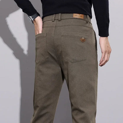 New Winter High-End Business Men's Suit Pants Autumn and Winter Slim Straight Casual Pants Versatile Fashion Trousers Korean