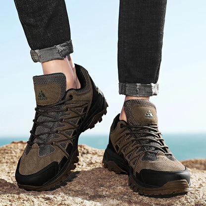 New Arrival Mens Hiking Shoes Breathable Lace Up Trekking Male Cushioning Outdoor Climbing Tourism Sneakers for Men