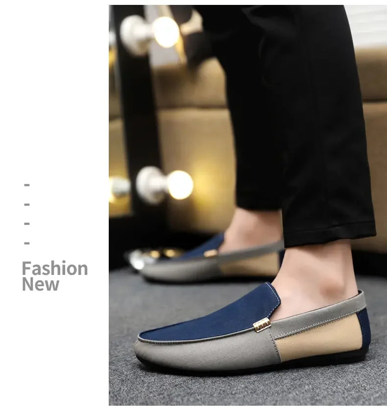 Business Shoes Fashion Casual Shoes Man Luxury Leather Loafers Breathable Slip on Male Boat Shoes Moccasins Driving Shoe
