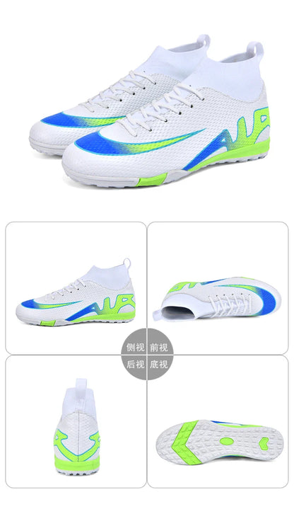 Men Professional Soccer Cleats FG/TF Football Boots Non Slip Breathable Training Shoes Outdoor Match Sneakers Grass Turf Sports