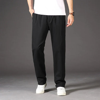 Big Size Men's Cargo Pants Casual Loose Straight Pants Cotton Long Trousers Zipper Pockets Mens Jogger Pants 5XL 6XL
