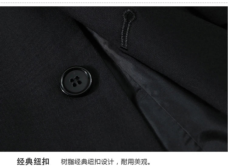 Suit (Blazer+ Vest + Pants) Men's Fashion Gentleman Business Outdoor Standing Collar Gentleman Wedding Work Casual MAO Suit