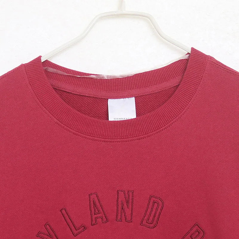 Embroidery Sweatshirt Women O Neck Pullover Tops Female Casual Loose Jumper Oversized Unisex Couple