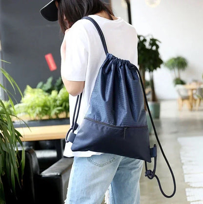 Sport 5 Colors Drawstring Pocket Simple Backpack Men's and Women's Fitness Backpack Lightweight Basketball Bag Oxford Zipper Bag