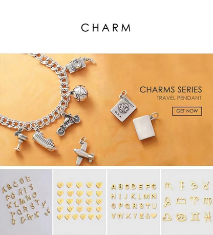 Initial Name Heart Shape Pendant For Necklaces Stainless Steel Necklace for Women Bracelet Make Earrings Jewelry