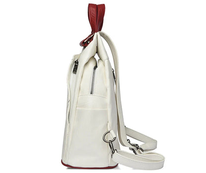 Women Leather Backpacks Zipper Female Chest Bag Travel Back Pack Ladies Bagpack Mochilas School Bags for Teenage Girls Sac A Dos