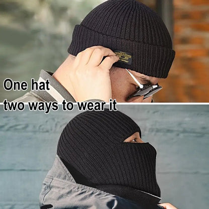Mask Beanies Men Winter Balaclava Hat Knitted Hats Full Face Ski Bonnet