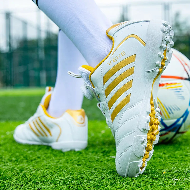 New Kids Soccer Shoes School Football Boots Boys Girls Cleats Grass Sneakers Child Outdoor Athletic Training Sports Footwear