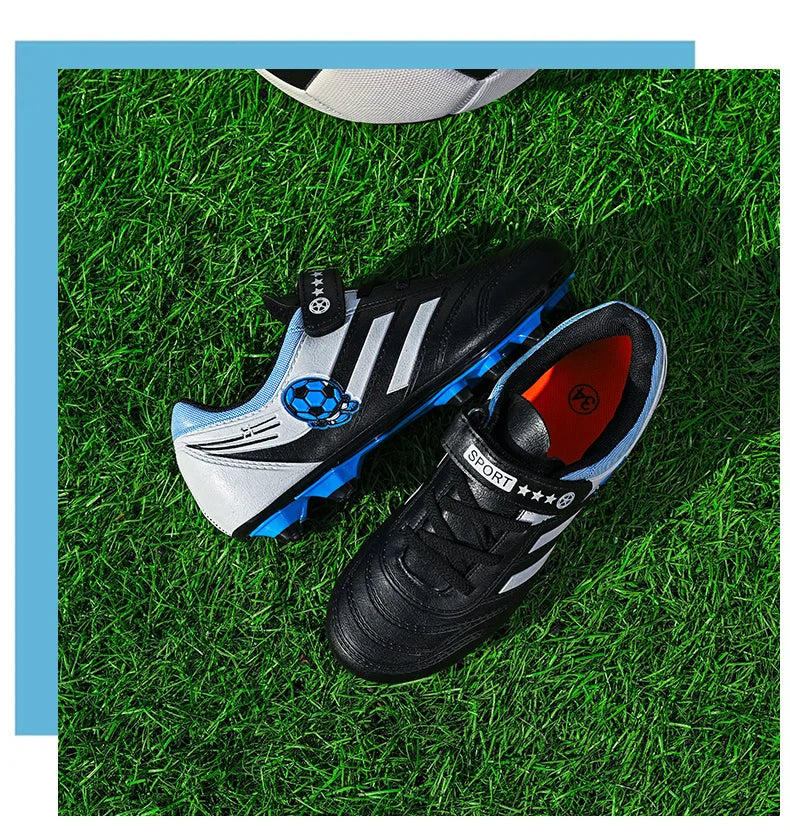 New Kids Turf Football Boots Training Shoes Soccer Shoes Drop Shipping Professional Match Grass Ultralight Cleats Boys Non-Slip