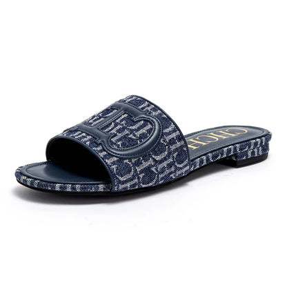 Women's Slippers New Fabric Fashion Flat Sandals Business Banquet Women's Shoes