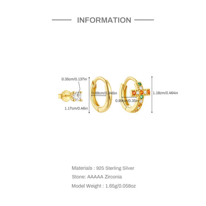 925 Sterling Silver 3pcs 4pcs Set Zircon Stud Earrings 18k Gold Star Minimalism Huggies Earring Fine Jewelly Set Party Gift