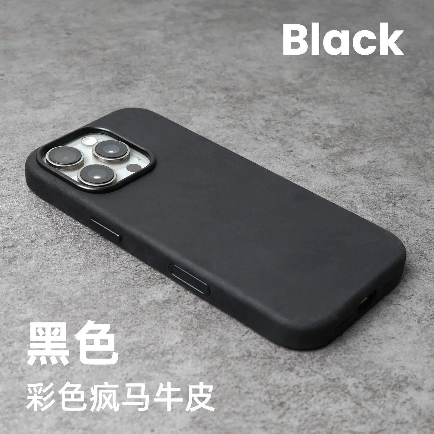 Genuine Leather Case for iPhone 17 16 15 Pro Max Magnetic PULL-UP Cowhide Phone Cover