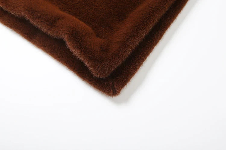 Autumn New Style Tank Tops Woman Furry Patchwork Turtleneck Daily Street Casual Simple Fashion Solid Elegant Clothing