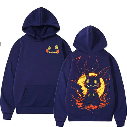 Fun Mimikyu Glow Print Hoodie for Men and Women 2025 Autumn/Winter New Y2K Harajuku Plus Size Casual Sweatshirt Top