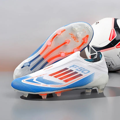 New Men Soccer Shoes Outdoor Sport Football Boots Training Breathable Match Boys Adult Cleats Non Slip Long Spikes Comfortable