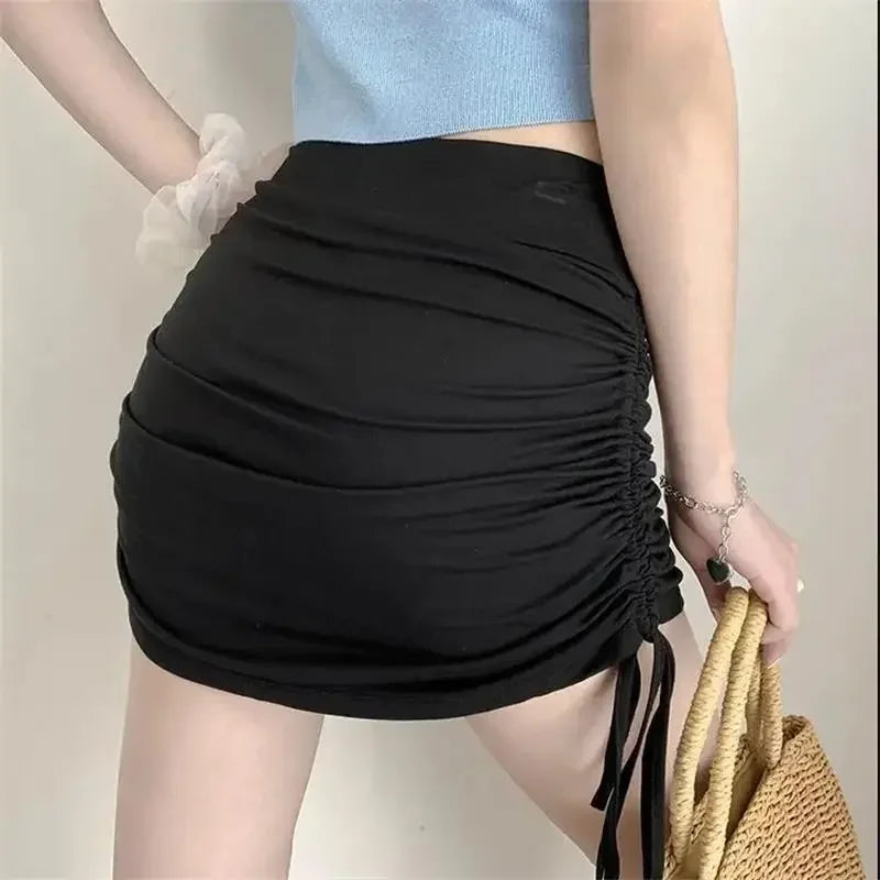Sexy Summer Latin Dance Skirt for Women Spring Summer New High Waist Drawstring A-line Dance Practice Skirt Y2k Clothes
