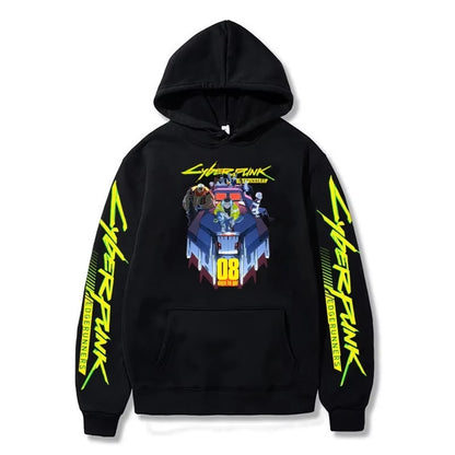 Cross-border Cyberpunk Cyberpunk Print Series Autumn and Winter Men's Hoodies Adult Casual Comfort Long Sleeve Sweatshirts