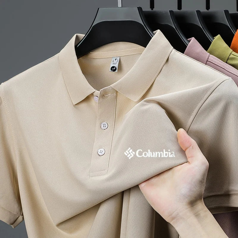 High End Brand New Men's Lapel Polo Shirt Summer Exquisite Letter Print Short Sleeve T-Shirt Business Leisure Fashion Men's Wear