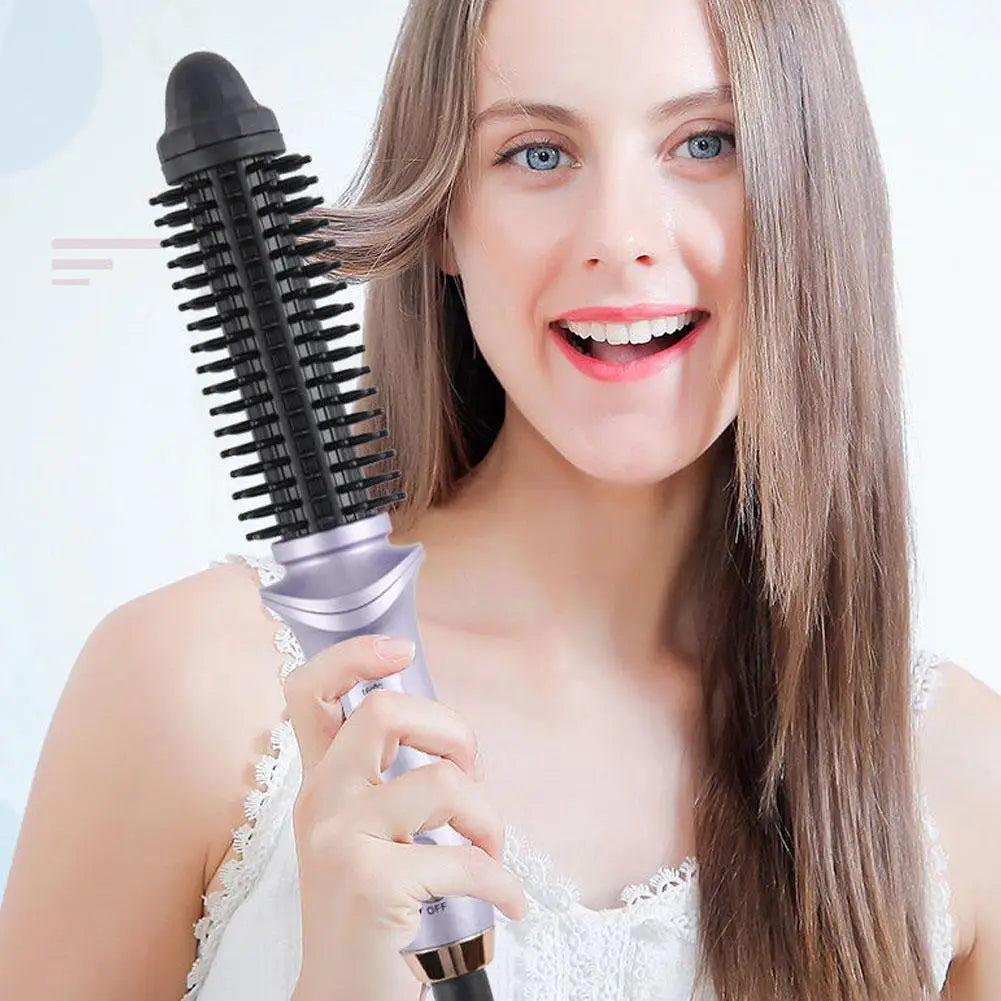 Auto Rotating Curling Iron Wand - 2-in-1 Hair Curler & Straightener, Adjustable Temperature, Travel Friendly