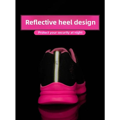 New Pink Work Shoes Women Work Sneakers Steel Toe Shoes Anti-smash Anti-puncture Safety Shoes Man Women Protective Shoes