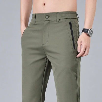 Fashion New in Men's Casual Pants Straight Slim Thin Korean Breathable Comfortable Brand Male Clothing Summer Trousers