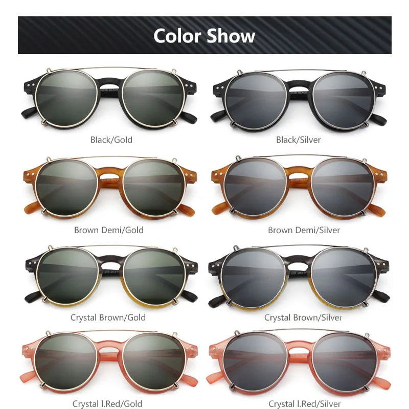 Steampunk Style Glasses (Anti Blue Light Blocking Eyewear) + Clip Lenses