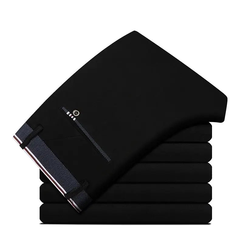 Slim Fit Mens Trousers 4-Way Stretch, Wrinkle Free Formal Office Pants, Breathable Thin Dress Pants for Business Travel Wedding