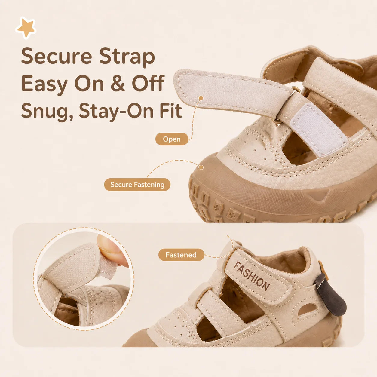 PU Leather Summer Sandals For Children Cute Dog Boy's Girl's Sandals Anti-slippery Ergonomics Barefoot Sandals For Children