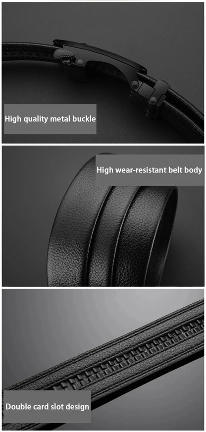 Fashion Business Men's Belt Genuine Luxury Brand Belt Metal Buckle Belt High-Quality PU Leather Soft Belt With Cargo Pants Jeans
