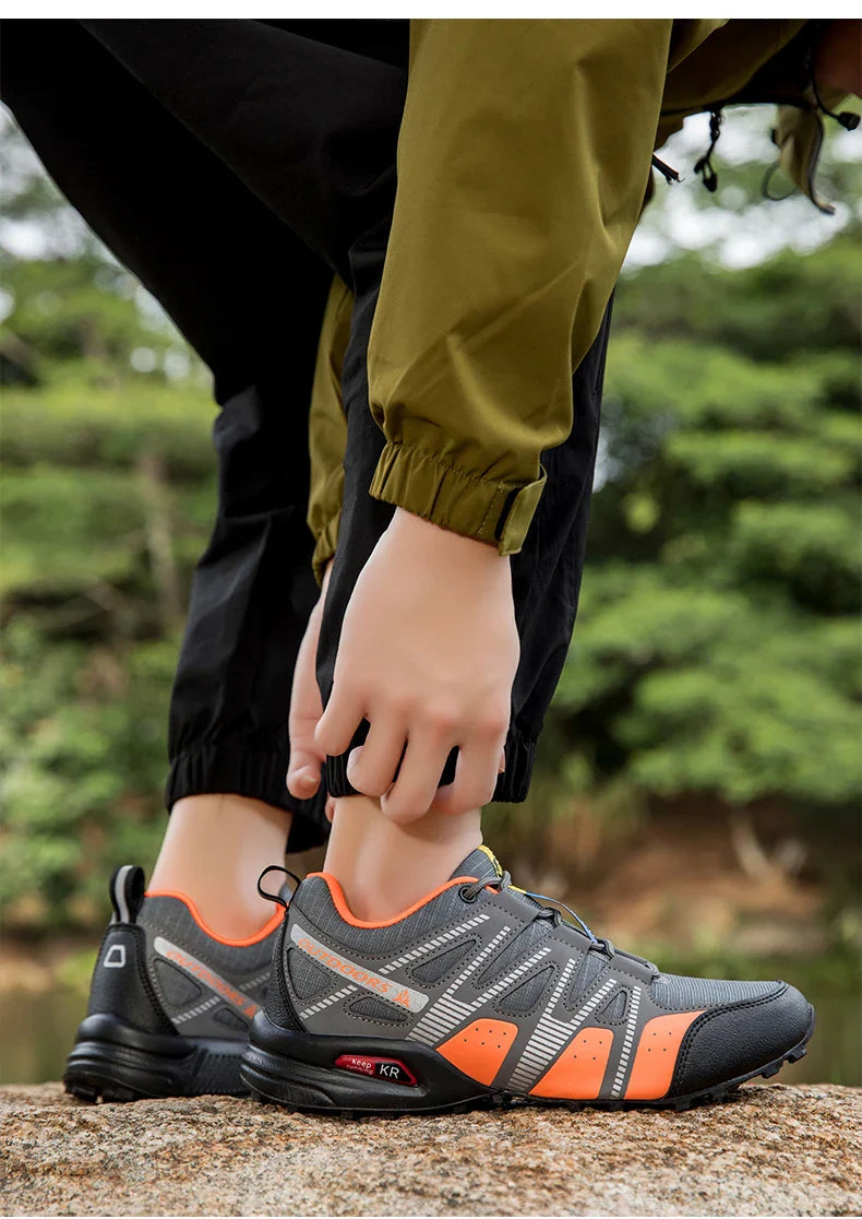 Sapatos de Caminhada Masculinos e Femininos Impermeáveis para Exteriores Tênis de Treino com Cadarço para Escalada Trekking Tênis de Montanha para Caminhada e Caça Tênis Táticos