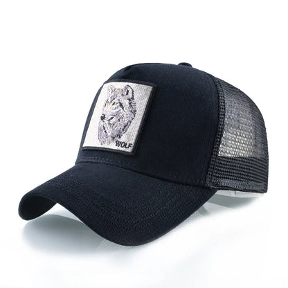 Baseball Cap With Embroidery Wolf Patch Men's Snapback Baseball Hat Four Seasons Outdoor Fashion Visor Caps Women Casual Cap