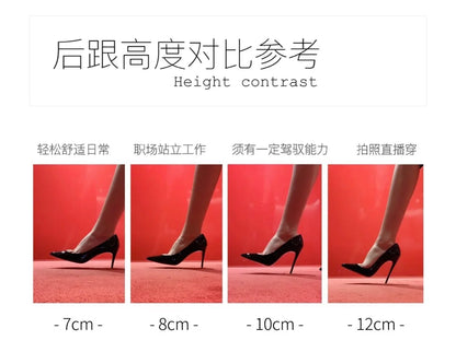 Customized 12cm Ultra High Heels Black Lacquer Classic Thin Heel Bottom Shallow Mouth Fun Women's High Heel Sandals